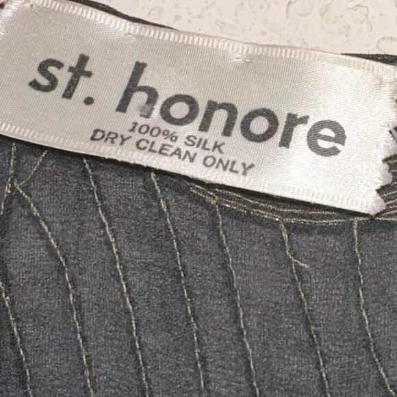 St. Honore Vintage Black & Gold Silk Beaded Flapper Jacket Top - Picture 5 of 8